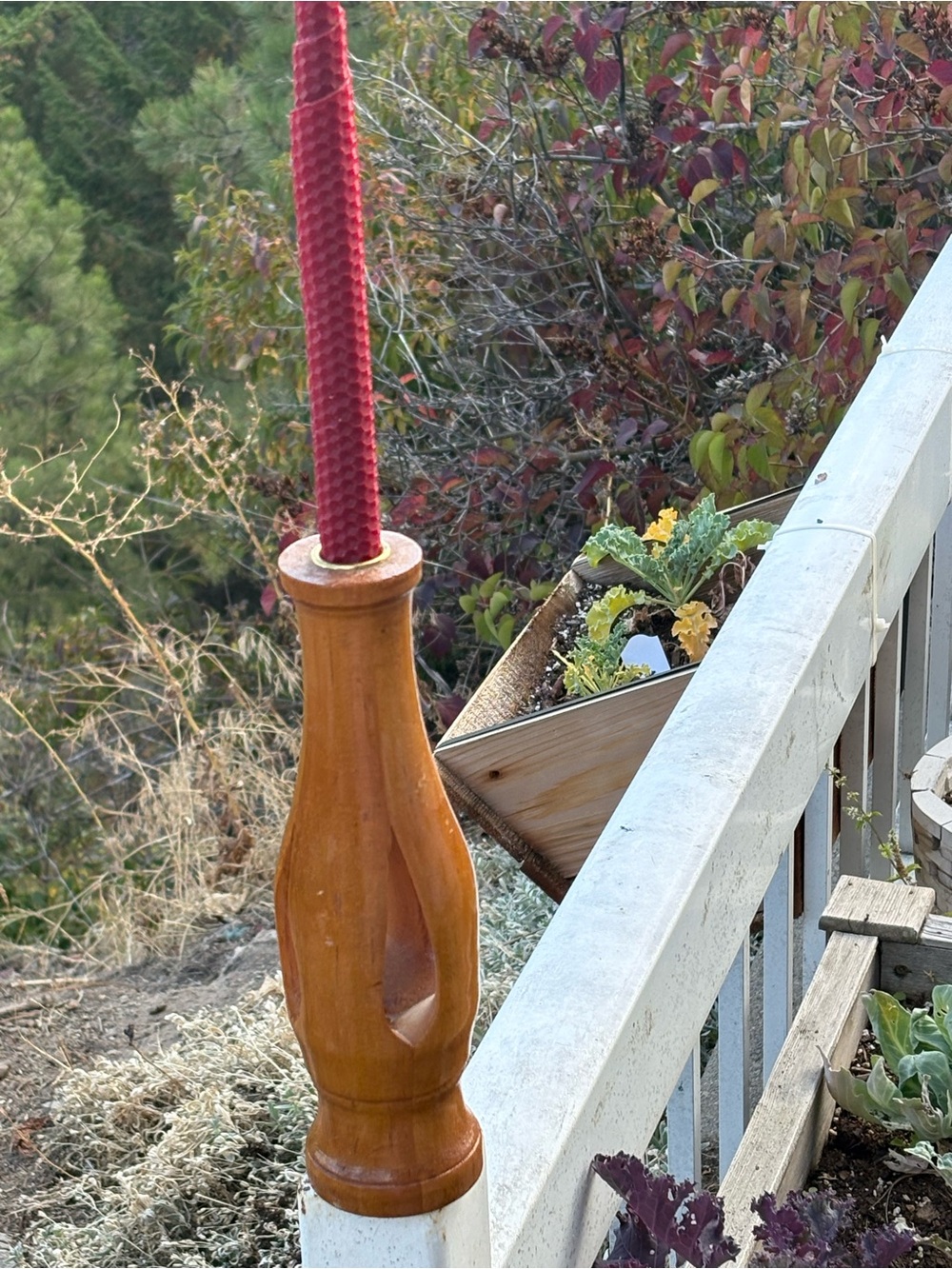 Vintage Inside Out Wood Candle Holdet. This is made of advanced lathe techniquee